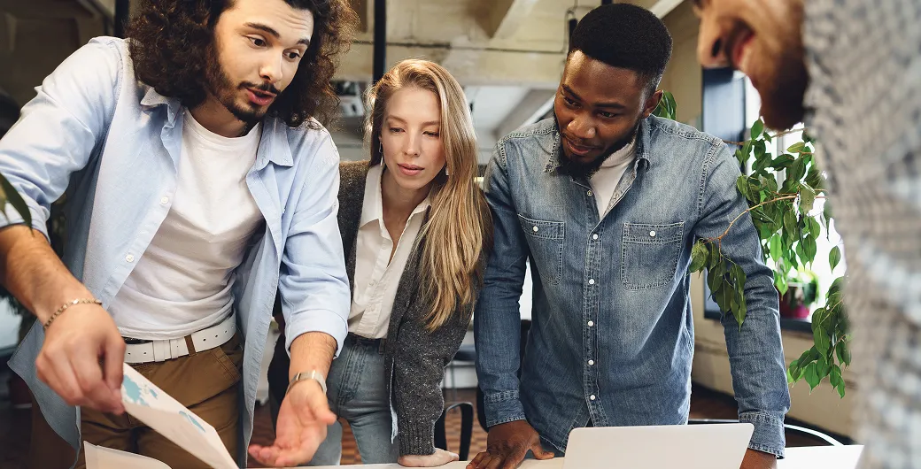 Global software and AI experts collaborating on business technology